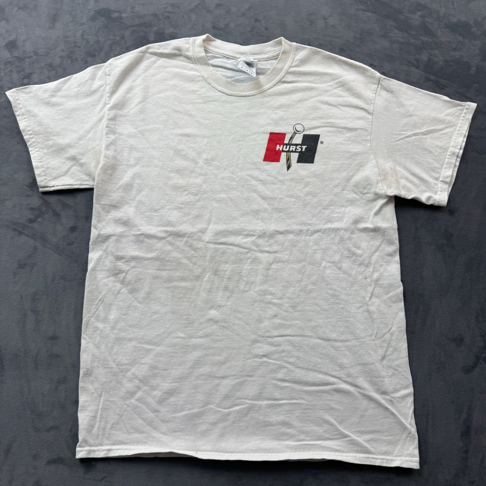 Gildan Hurst Shifters Competition Plus Graphic T-Shirt White Mens Medium